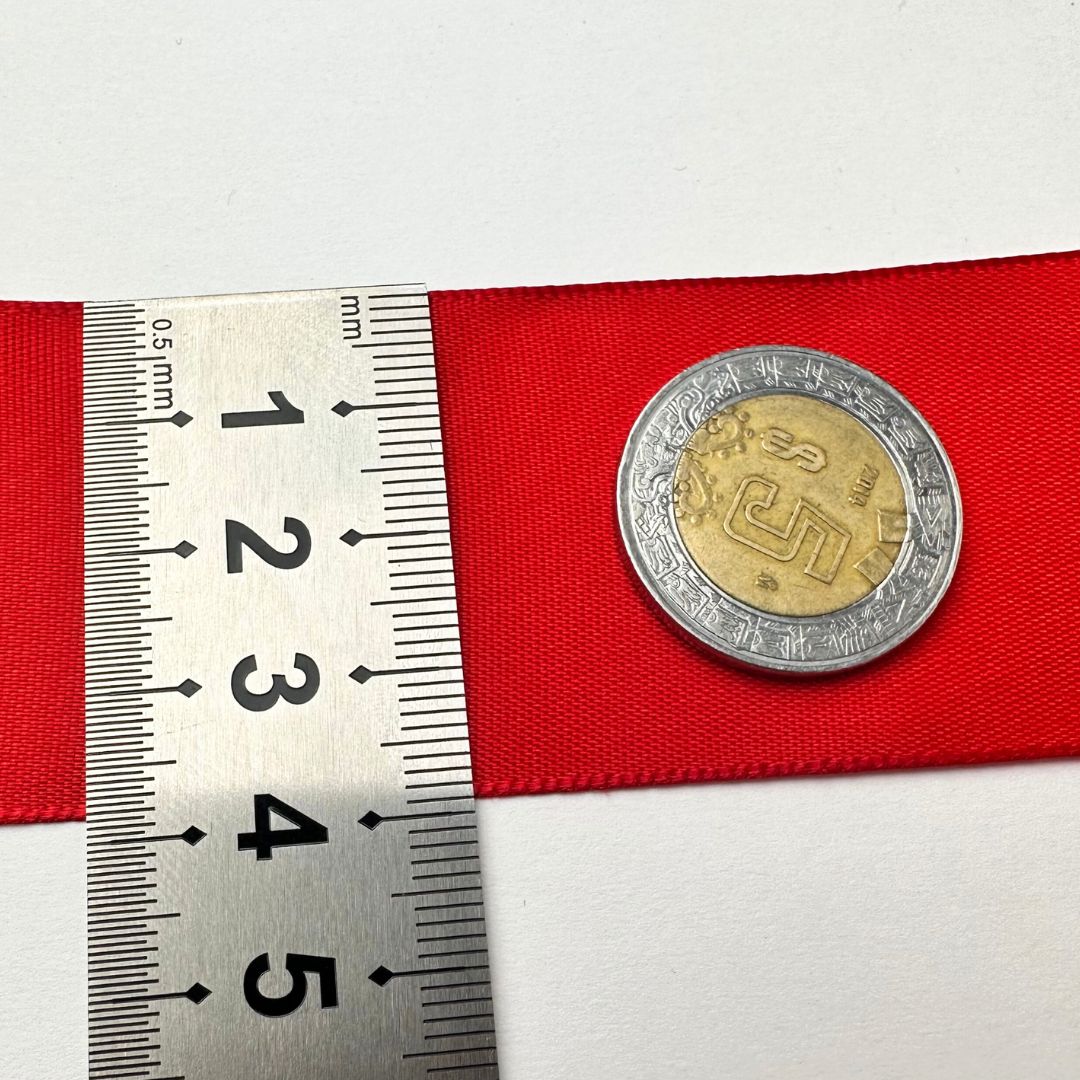 Rollo de Liston Satinado Satín Del #9 (3.8cm x 45metros de largo) Número 9