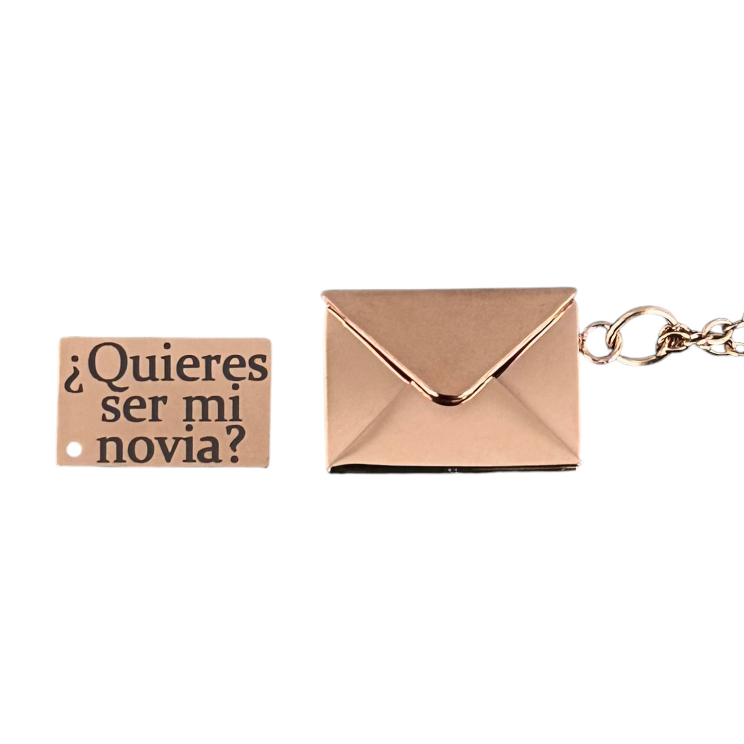 Dije de Sobre Con Mensaje ¿Quieres ser mi novia? de Acero Inoxidable